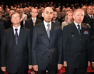 Minister Karl, načelnik generalštaba Albin in njun tedanji šef Janez