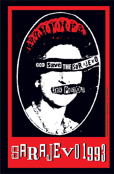 God Save the Queen, Sex Pistols, Jamie Reed, (1977), preoblikovali Trio Sarajevo