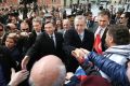 Turški predsednik Erdogan med obiskom pri slovenskem predsedniku Pahorju 