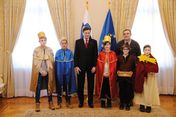 Utrinek s srečanja predsednika Pahorja s koledniki