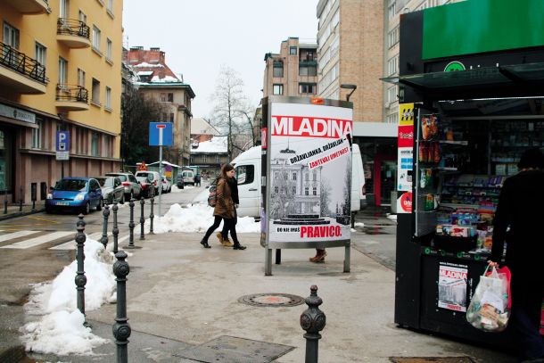 Plakat, ki je bil tudi naslovnica Mladine. 