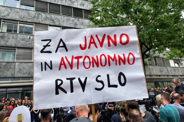 Protest za depolitizacijo RTV Slovenija 