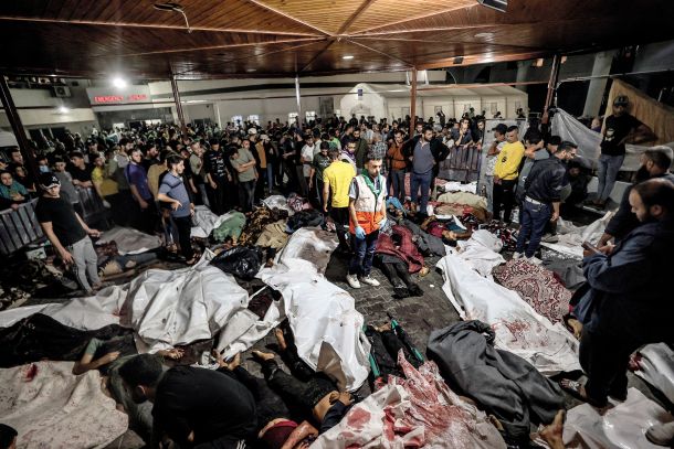 Žrtve napada na bolnišnico v Gazi
