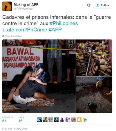 Noel Celis, fotograf francoske tiskovne agencije, je v Manili v svoj objektiv ujel podobo filipinskih zaporov in ulic glavnega mesta odkar je Duterte na oblasti.