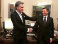 Borut Pahor in Jan Plestenjak v predsedniški palači