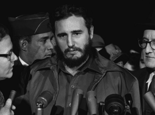 Fidel Castro leta 1959 med obiskom ZDA