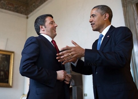 Matteo Renzi in Barack Obama v boljših časih leta 2014