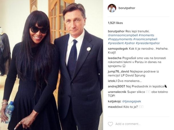Predsednik republike in Neomi Cambell. Borut Pahor je fotografijo objavil na Instagramu, ob njej pa pripisal res lepi trenutki. Teh lepih trenutkov pa bo, če ne bo ukrepal, v Sloveniji lahko zmanjkalo za begunce in migrante. Za to bo poskrbel zakon o tujcih. 