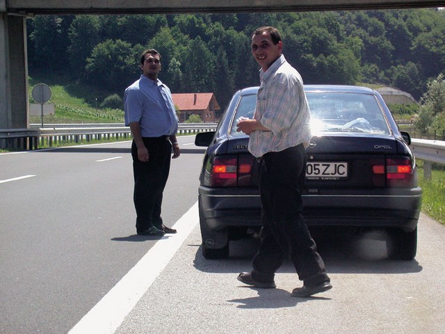 Na avtocestah pa ne teče le promet, poleg tega, da na njih izgubljene lisice in zajčki tu in tam zajadrajo smrti v objem, se včasih tam tudi trguje. Recimo s cenenim nakitom.