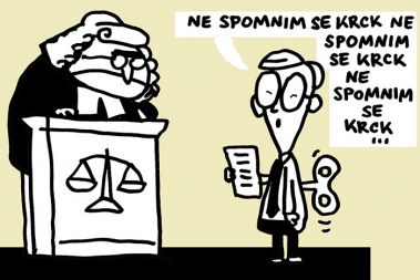 BussinessWeek poroča, da med zaslišanji tako pogosto reče ''Ne spomnim se'', da se mora ob tem hehetati celo sodnik. Še huje: tožilstvo med sojenjem nazorno demonstrira, da gre pri celem kupu njegovih izmotovalskih trditev za brezsramne laži.