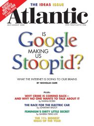 Naslovnica revije The Atlantic, v kateri je bil objavljen odmevni esej o tem, kakšen je vpliv interneta na človeške možgane.