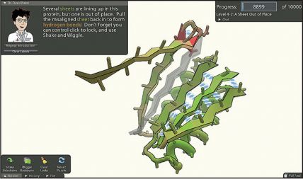FoldIt - sestavljanje beljakovin za pomoč znanosti