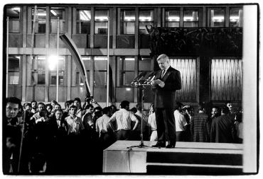 Jože Pučnik na zborovanju Demosa za mir in demokracijo, 31. maja 1991