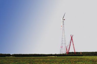 160 metrov visoka vetrna elektrarna v bližini Berlina. Enako naj bi izgledale tudi vetrnice na Griškem polju, le nekoliko nižje (100 - 140m) naj bi bile.