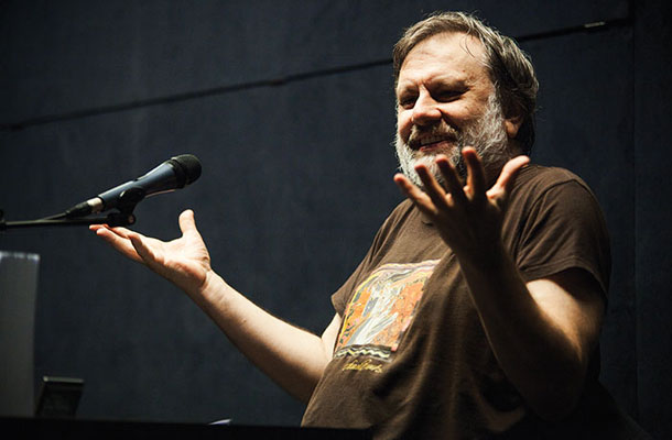 Slavoj Žižek, predavanje Skrivna naveza: Žica razrednega boja, Jesenska filmska šola, z Robertom Pfallerjem, Slovenska kinoteka 