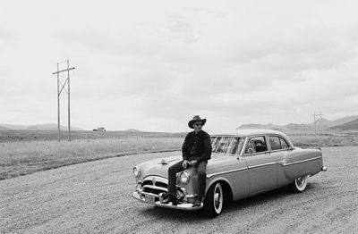 Sam Shepard na snemanju filma Ne hodi mi trkat režiserja Wima Wendersa