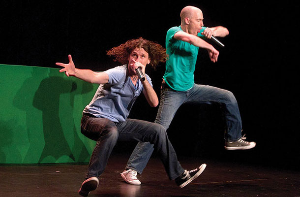 The Umbilical brothers: Don’t explain, stand up pantomima z zvokom, SiTi Teater, Ljubljana