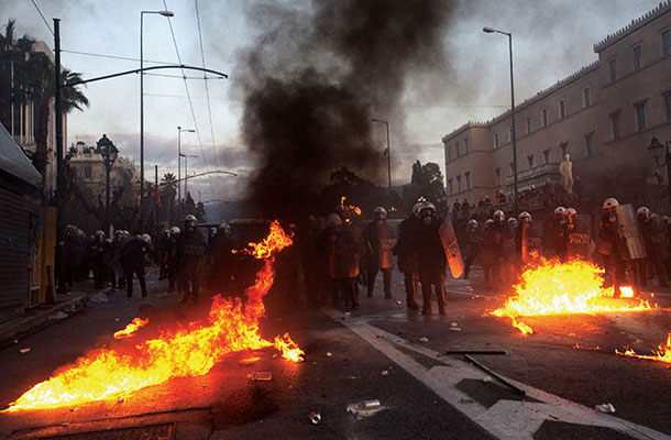 Zadnji grški protesti proti varčevalnim ukrepom 