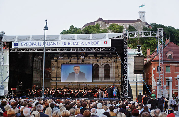 Evropa Ljubljani – Ljubljana Evropi, slovesnost ob dnevu Evrope, Kongresni trg, Ljubljana