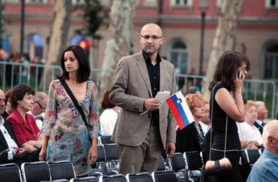 Borut Rončevič, vodja direktorata za visokošolstvo in motor pri ustanavljanju zasebnih fakultet, na proslavi ob dnevu državnosti, 22. junij