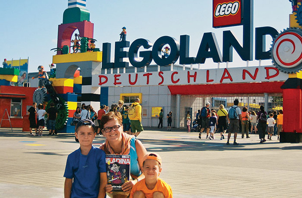 Lilijana, Lovro in Domen, Legoland, Nemčija / foto Tanja Bratun