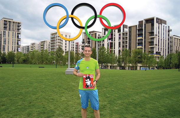 Rajmond Debevec v olimpijski vasi, XXX. olimpijske igre – London 2012, VB  / Foto Lojze Mikolič