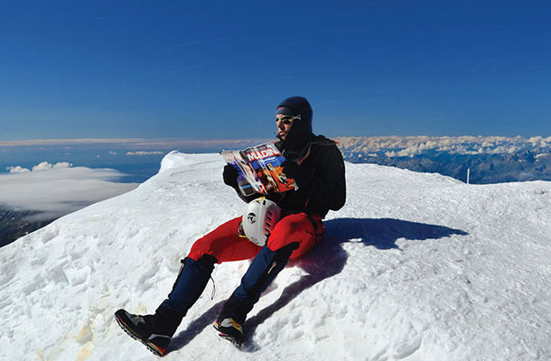 Punta Gnifetti (Signalkuppe), 4559 m, masiv Monte Rosa, med Švico in Italijo / Foto Miha Javornik