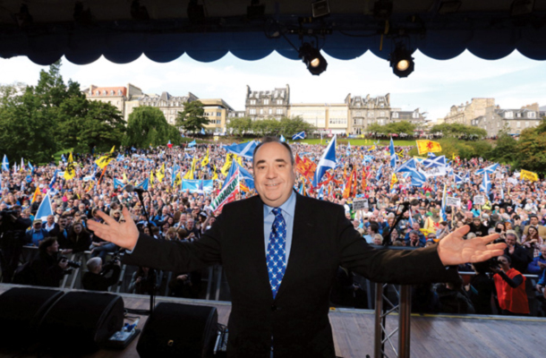 Premier Alex Salmond s privrženci neodvisnosti Škotske