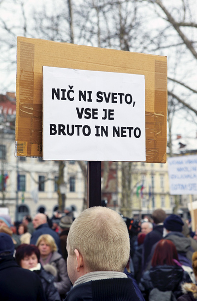 Protest v Ljubljani, 8. februar 2013