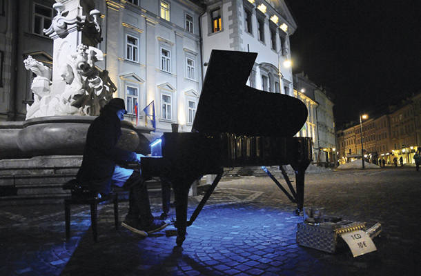 Poulični glasbenik, Ljubljana
