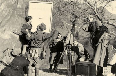 28-letni France Štiglic v akciji (za kamero)/ Foto: Erminio del Fabro, arhiv Slovenske kinoteke