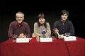 Matjaž Hanžek, Violeta Tomič in Luka Mesec, predstavniki strank, združenih v Združeno levico