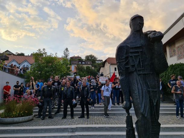 Današnji protivladni protest v Trbovljah