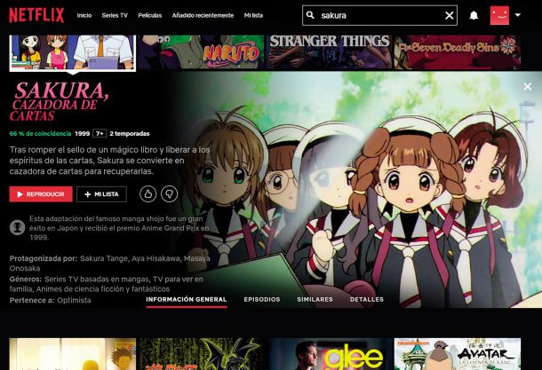 Prva vsebina, ki jo je Netflix ponudil v katalonščini, je bila znana japonska animirana serija o deklici Sakuri s čudežnimi močmi.