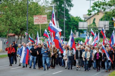 Protestni shod Ruparjevih upokojencev