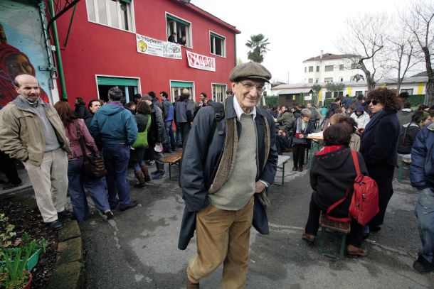 Antonio Negri na srečanju Global meeting v Benetkah leta 2007 