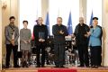 Predsednica RS Nataša Pirc Musar pred dnevom Evrope podeli odlikovanje RS glasbeni skupini Laibach, LJ 