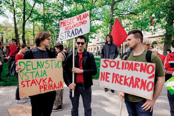 Leva politika ni doma le v vladi, na protestu ob 1. maju so se zbrale različne civilnodružbene organizacije in od vlade, torej tudi od stranke Levica, zahtevale, naj uresniči obljube.