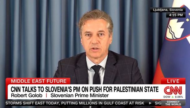 Slovenski premier Robert Golob v informativni oddaji na ameriški televiziji CNN