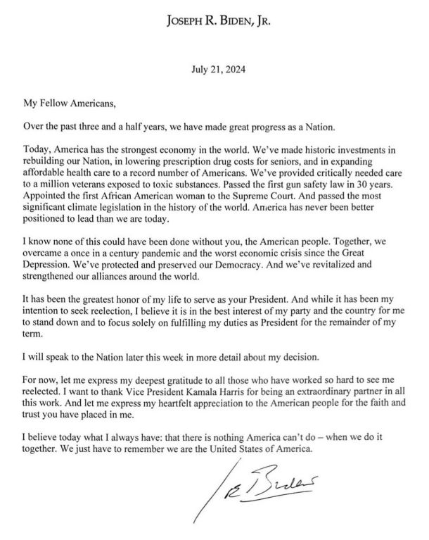 Javno pismo, ki ga je danes na družbenih omrežjih objavil predsednik ZDA Joe Biden