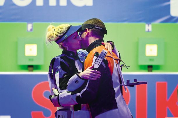 Tanja Rizova in Anton Rizov, Bolgarija, srebrna medalja mešanega para 10 m, Grand Prix 2024 Ruše 