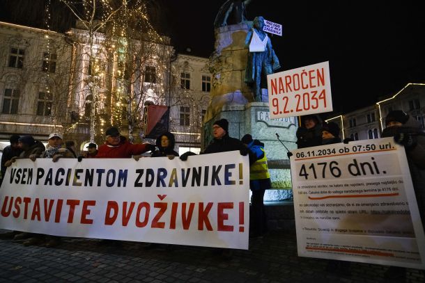 Protest pacientov v Ljubljani