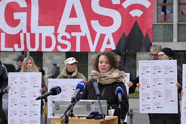 Ena od številnih akcij iniciative Glas ljudstva