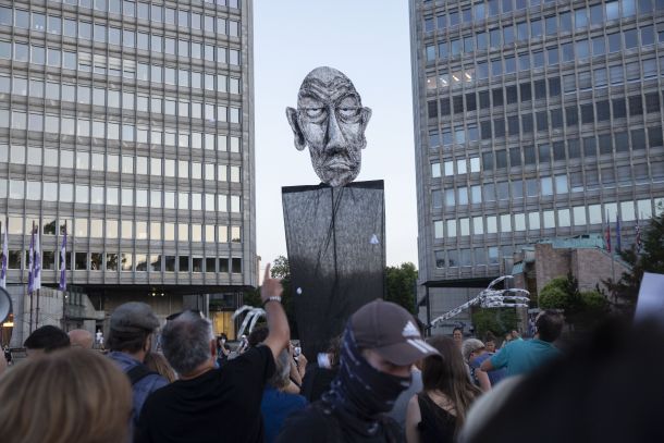 Petkov protivladni protest v Ljubljani 