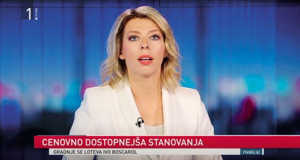 Katarina Golob Veselič napove prispevek o Boscarolovem projektu v sobotnem Dnevniku