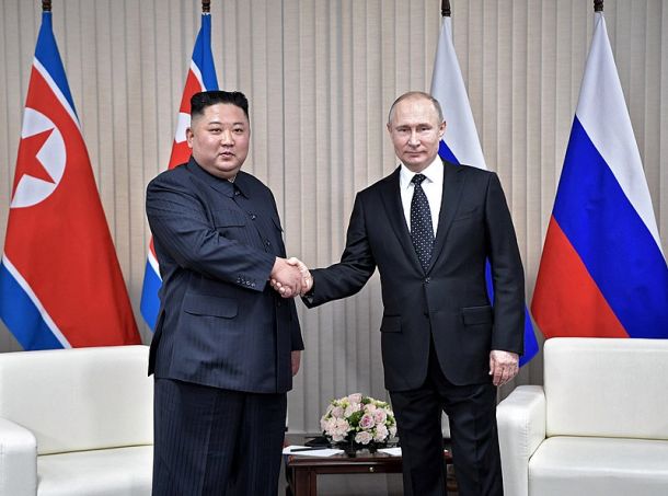 Severnokorejski predsednik Kim Jong-un in ruski predsednik Vladimir Putin