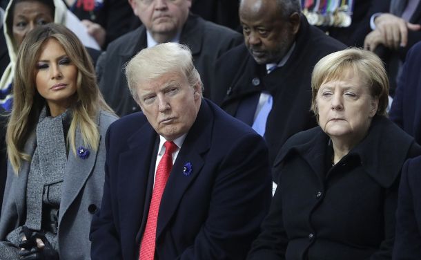 Melania Trump, Donald Trump in Angela Merkel