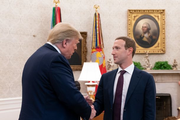 Donald Trump in Mark Zuckerberg