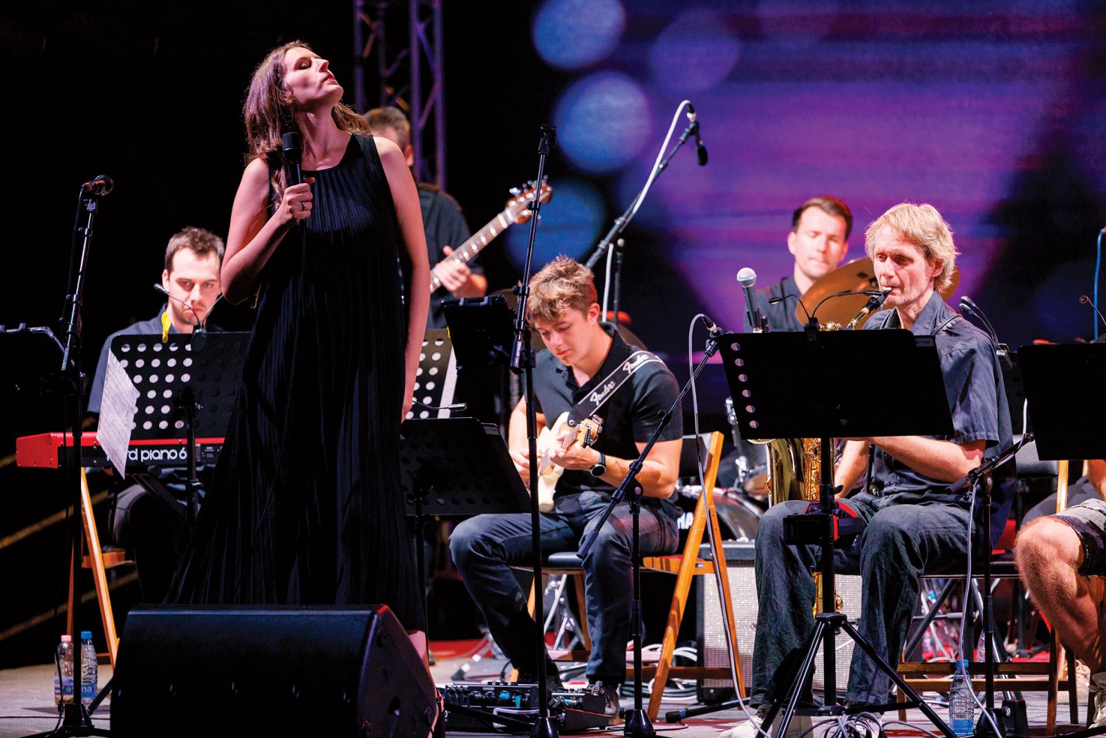Big Band Krško; Jazz Kamp Kranj, vrt Cafe galerije Pungert, KR | Luka Dakskobler