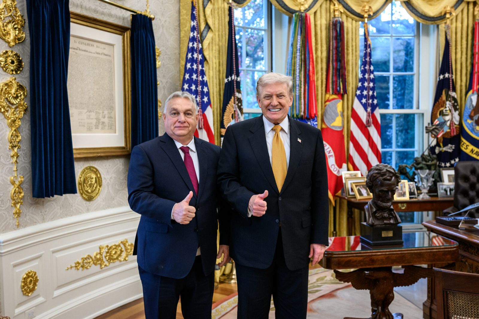 Viktor Orban in Donald Trump v Beli hiši